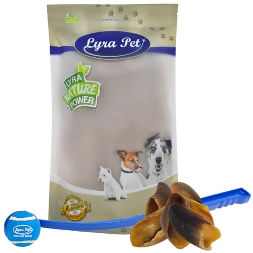 Lyra Pet® 15 STK. Rinderhufe je ca. 80 g + Ballschleuder | Naturbelassener Kausnack | Ideal für Zahnpflege | Leckerli für Hunde | Gut verdaulicher Kauartikel | Proteinhaltiges fettarmes Hundefutter von Lyra Pet