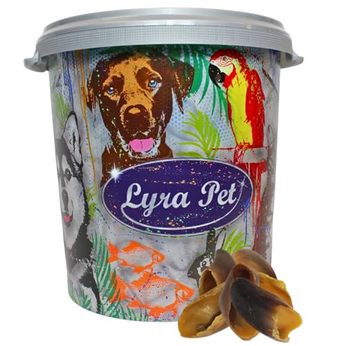 Lyra Pet® 15 STK. Rinderhufe je ca. 80 g in 30 L Tonne | Naturbelassener Kausnack | Ideal für die Zahnpflege | Leckerli für Hunde | Gut verdaulicher Kauartikel | Proteinhaltiges fettarmes Hundefutter von Lyra Pet