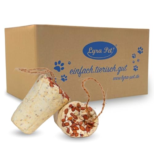 Lyra Pet® | 2 x 12 STK. Fettriegel mit Erdnüssen | Fettfutter mit Erdnussbutter, Saaten & Kernen | Wertvolle Energiequelle für Wildvögel | Fettreich & Biologisch Abbaubar | Ganzjähriges Vogelfutter von Lyra Pet