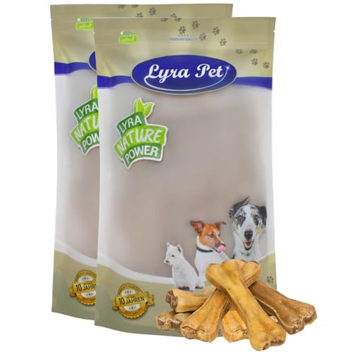 Lyra Pet® 20 STK. Kauknochen gefüllt mit Pansen ca. 15 cm | Naturbelassener Kausnack | Hundeknochen zur Zahnreinigung | Langer Kaugenuss aus Rinderhaut | Nährstoffreich | Fettarmer Kauartikel von Lyra Pet