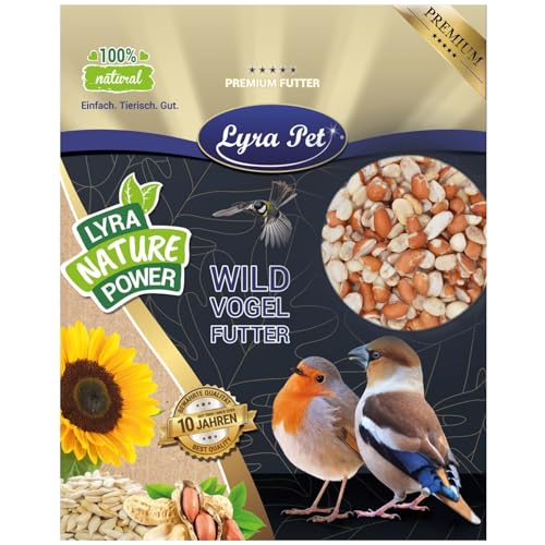 Lyra Pet® | 20 kg Erdnusskerne Splits Gemischt Blanchiert & mit Haut | Ballaststoffreiches Wildvogelfutter | Teilblanchierte, Geteilte Erdnüsse | Ideal im Sommer & Winter | Energiequelle für Wildvögel von Lyra Pet