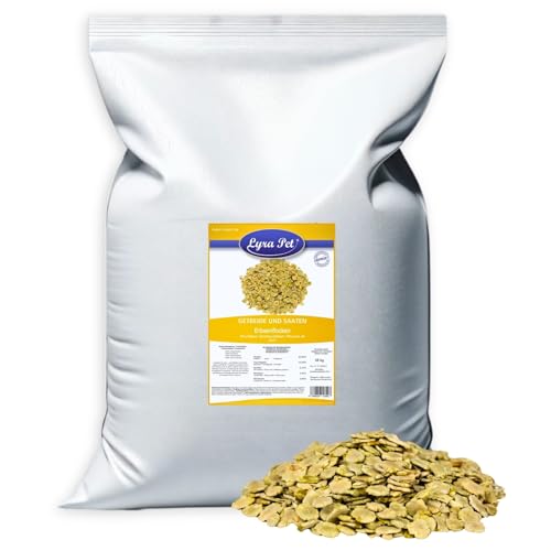 Lyra Pet® 25 kg Erbsenflocken | Reich an Proteinen, Ballaststoffen und Vitaminen | Einzelfutter für Wildvögel, Pferde & Kleinnager | Nährstoffreiches, ganzjähriges Futter | Ideal als Ergänzung von Lyra Pet