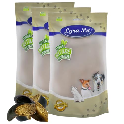 Lyra Pet® 45 STK. Rinderhufe gefüllt mit Pansen und Leber je ca. 120 g | Naturbelassener Kausnack | Ideal für die Zahnpflege | Leckerli für Hunde | Gut verdaulicher Kauartikel | Proteinreiches Futter von Lyra Pet