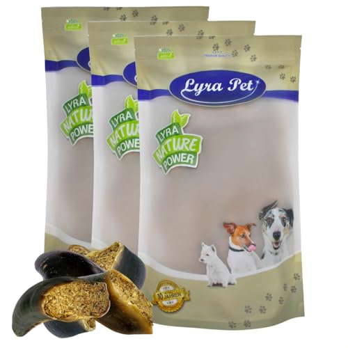 Lyra Pet® 45 STK. Rinderhufe gefüllt mit Pansen und Leber je ca. 120 g | Naturbelassener Kausnack | Ideal für die Zahnpflege | Leckerli für Hunde | Gut verdaulicher Kauartikel | Proteinreiches Futter von Lyra Pet