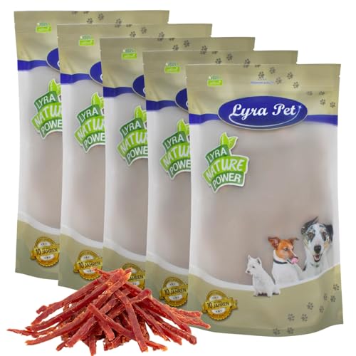 Lyra Pet® 5 kg Entenbrustbschnitte | Geschmackvoller Kausnack | Leckerli auch für Welpen und ältere Hunde | Fettarmes Hundefutter | Gut verträglich | Wiederverschließbarer Beutel von Lyra Pet