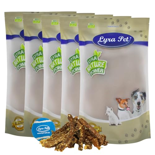 Lyra Pet® 5 kg Entenhälse getrocknet wie Hühnerhälse Kausnack Huhn + Tennis Ball von Lyra Pet