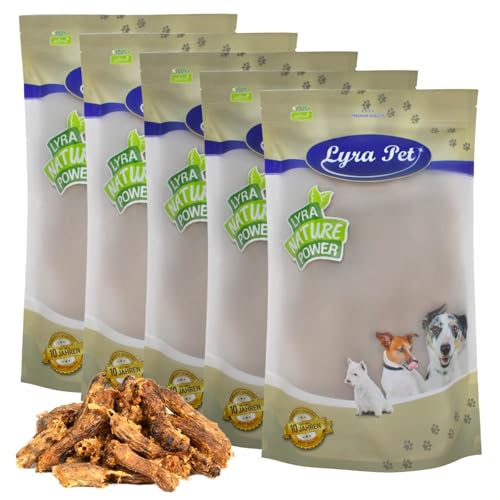 Lyra Pet® 5 kg Hühnerhälse | Naturbelassener Kausnack | Proteinhaltiges Leckerli auch für ältere Hunde | Fettarm & gut bekömmlich | Getrockneter Kauartikel | Reich an Nährstoffen von Lyra Pet