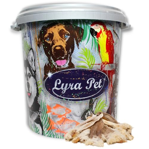 Lyra Pet® 5 kg Kaninchenohren mit Fell Hundefutter Kauartikel in 30 L Tonne von Lyra Pet