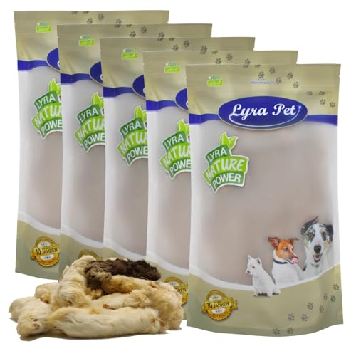 Lyra Pet® 5 kg Kaninchenpfoten mit Fell getrocknet Hase Pfote Lauf Kausnack Kauartikel Leckerli Kauspaß Belohnung Hundefutter Hund von Lyra Pet