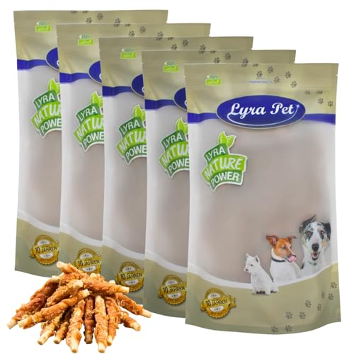 Lyra Pet® 5 kg Kaustange mit Hühnerbrust | Kausnack zahnreinigend | Leckerli für Hunde | Proteinreicher Kauartikel | Gut bekömmliches fettarmes Hundefutter | Wiederverschließbarer Beutel von Lyra Pet