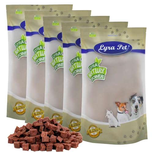 Lyra Pet® 5 kg Lammfleischwürfel | Kausnack vom Lamm | Idealer Belohnungs- und Trainingssnack | Leckerli auch für Welpen und ältere Hunde | Proteinreich & fettarm | Wiederverschließbar von Lyra Pet