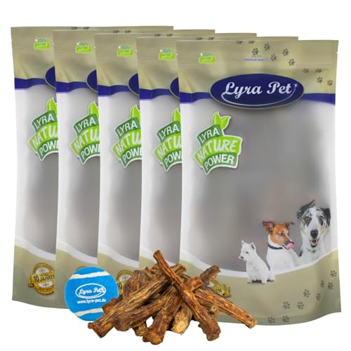 Lyra Pet® 5 kg Ochsenschwanz Natur Kauartikel Kausnack + Tennis Ball von Lyra Pet