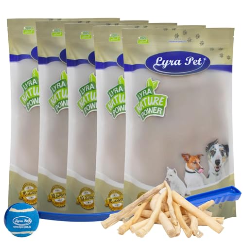 Lyra Pet® 5 kg Ochsenschwanz weiß Hundefutter Kausnack + Ballschleuder von Lyra Pet