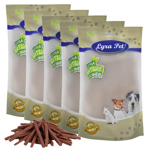 Lyra Pet® 5 kg Rinderdörrfleisch Sticks | Kausnack vom Rind | Leckerli auch für Welpen und ältere Hunde | Idealer Belohnungs- und Trainingssnack | Gut verträglich | Wiederverschließbar von Lyra Pet