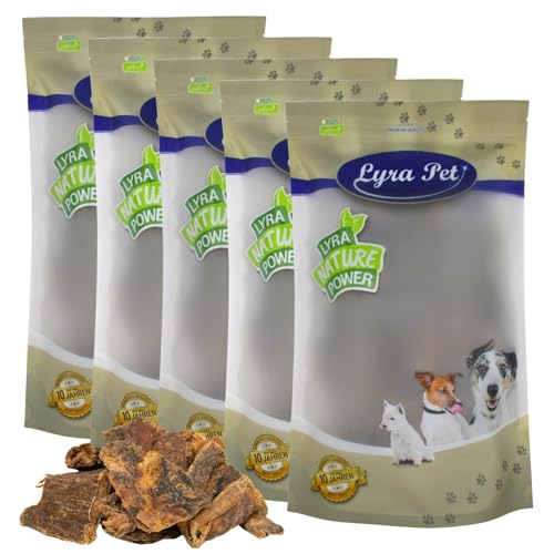 Lyra Pet® 5 kg Rinderherz | Naturbelassener Kausnack zahnreinigend | Proteinhaltiges & nährstoffreiches Leckerli für alle Hunde | Langer Kaugenuss | Fettarmer Snack | Schonend getrocknet von Lyra Pet