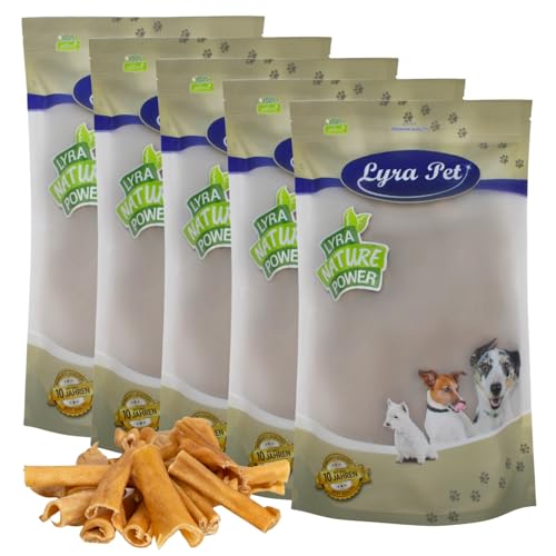 Lyra Pet® 5 kg Rinderkopfhaut Abschnitte 1-7 cm | Naturbelassener Kausnack zahnreinigend | Proteinreiches Leckerli für Hunde | Langanhaltender Kauspaß | Fettarm & leicht verdauliches Hundefutter von Lyra Pet