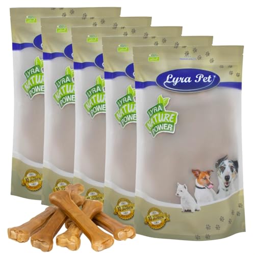 Lyra Pet® 50 STK. Kauknochen ca. 25 cm | Naturbelassener Kausnack | Proteinreicher Hundeknochen zur Zahnreinigung | Langer Kaugenuss aus Rinderhaut | Nährstoffreich | Fettarmer Kauartikel von Lyra Pet