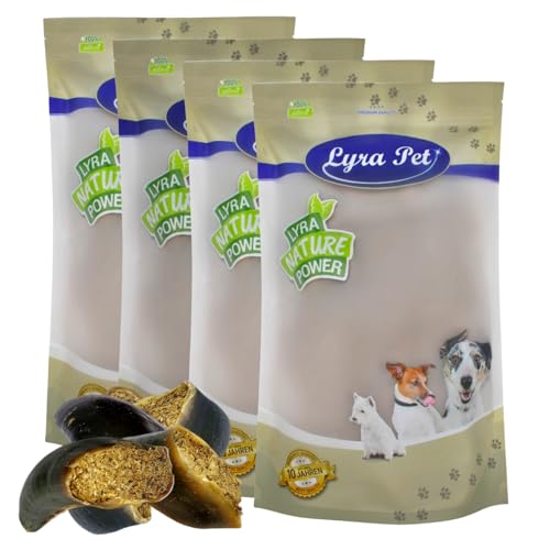 Lyra Pet® 60 STK. Rinderhufe gefüllt mit Pansen und Leber je ca. 120 g | Naturbelassener Kausnack | Ideal für die Zahnpflege | Leckerli für Hunde | Gut verdaulicher Kauartikel | Proteinreiches Futter von Lyra Pet