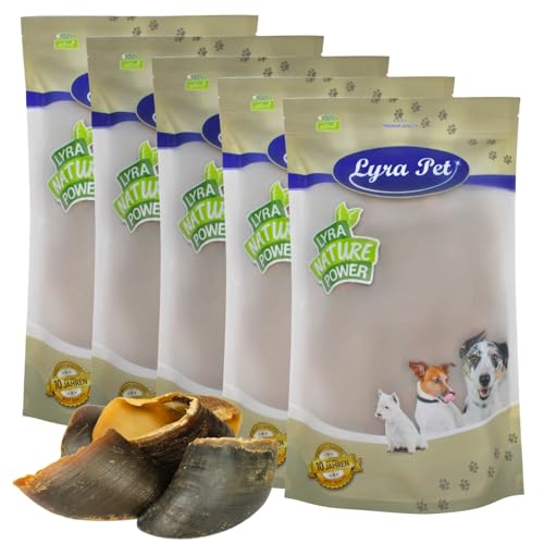 Lyra Pet® 75 STK. Rinderhufe je ca. 80 g | Naturbelassener Kausnack | Ideal für die Zahnpflege | Leckerli für Hunde | Gut verdaulicher Kauartikel | Proteinhaltiges fettarmes Hundefutter von Lyra Pet