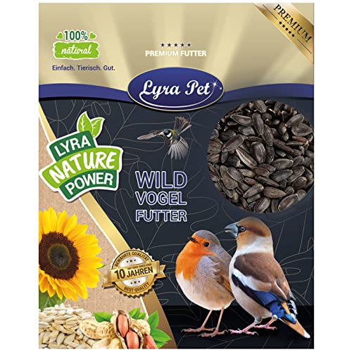 Lyra Pet® | 10 kg Sonnenblumenkerne Schwarz | Wildvogelfutter Ganzjährig | Ideal für Kleine Vögel | Vogelfutter für Gartenvögel | Mit Höchstem Ölgehalt | Spendet Energie im Sommer und Winter von Lyra Pet