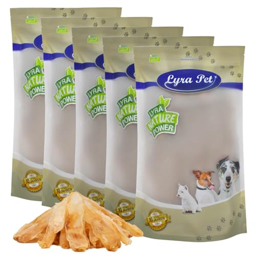 Lyra Pet® 5 kg Kaninchenohren | Naturbelassener Kausnack | Gut verträgliches Leckerli | Ideale Proteinquelle für Hunde | Reich an Kollagen | Fettarm & nährstoffreich | Schonend getrocknet von Lyra Pet