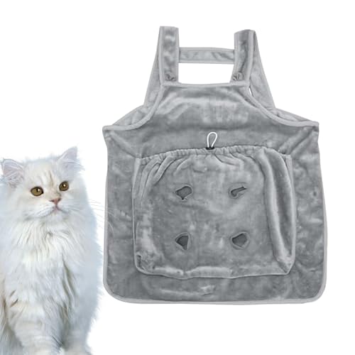 Cat Carrier Apron Pouch, Wearable Cat Carrier with Holes, Cat Swaddle Apron Kitten Carrier, Pet Sling Carrier with Drawstring Pouch, Accompany Carrier Bag for Holding Kitten for Indoor Outdoor Travel von Lyricalist