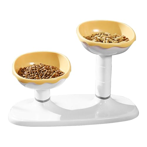 Cat Dishes - Height Adjustable Food and Water Bowls, Large Capacity Feeder | Pet Food and Waterer Set for Dogs and Cats, Ergonomic Design for Comfortable Eating and Drinking, Ideal for Multi-Pet House von Lyricalist