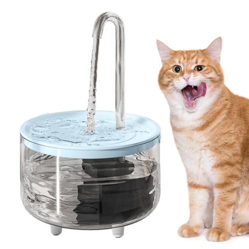 Cat Drinking Fountains - 1L USB Wireless Water Fountain Dog Bowl, Water Fountains for Cats Indoor, Auto Off Clear Pet Fountain, Cat Bowl Water Feeder Supplies Keep Pets Hydrated von Lyricalist