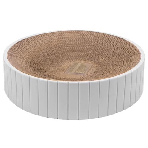 Corrugated Paper Cat Scratch Pad - Round Cat Scratching Pad, Wear-Resistant Corrugated Scratch Pad for Cat Kitten Training Toy - Cat Training Toy Wear-Resistant Scratching Board von Lyricalist