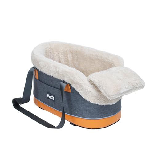 Dog Car Seats - Pet Booster Seat, Console Dog Car Seat | Portable Console Pet Car Seat, Dog Cat Travel Bags with Straps, Pet Safety Carrier with Storage Pocket, Car Pet Safety Seat for Small Puppies von Lyricalist