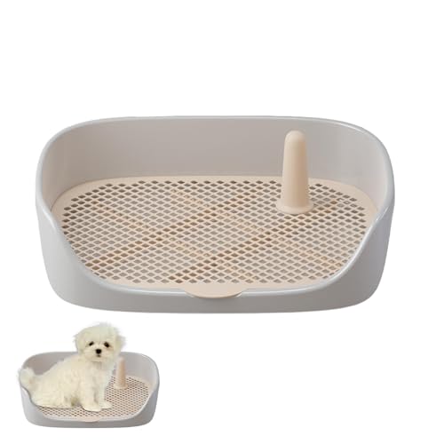 Dog Potty Tray - Dog Potty Toilet Pee Pad Holder, Indoor Potty Tray for Dogs, Dog Potty Toilet with Protection Wall, Indoor Open Top Litter Box for Toilet Training Tray von Lyricalist