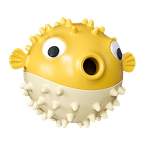 Dog Toys Interactive Tough - Dog Toys Interactive Tough, Cute Dog Chew Toys, Rubber Puffer Fish-Shaped Pet Food Dispenser, Teething Dogs Toys, Aggressive Chew Toys, Interactive Teething Puppy Toys for von Lyricalist