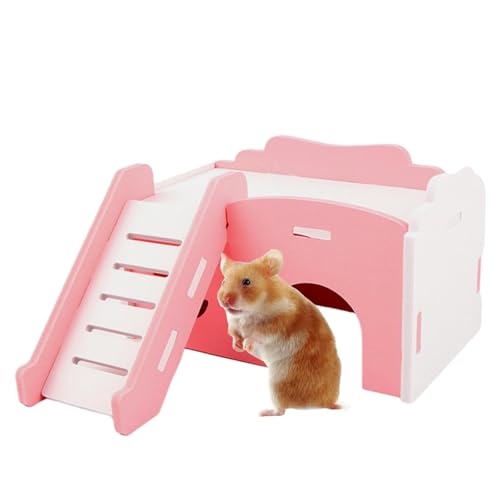 Gerbil - Hamster House, Small Hideaway House with Slide | Hamster Cage Accessories, Syrian Dwarf Hamster Gerbil Toys, Mice House for Lemmings, Other Similar-Sized Small Pet von Lyricalist