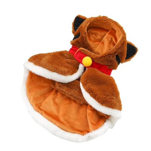 Hunde-Wintermantel, Hundemantel-Kostüm - Winter verdickter Hundeumhang Hundeumhang,Cosplay-Hundekostüm mit Kapuze, Haustierkleidung für kleine Hunde und kleine Katzen von Lyricalist