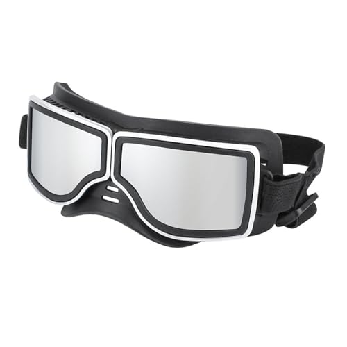 Hundebrille - Haustierbrille mit UV-Schutz, verstellbarer Riemen, Anti-Beschlag-Brille, geeignet für Motorradfahren, Reiten, Wandern und Schwimmen, Brille von Lyricalist