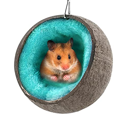 Lyricalist Hamster - Natural Hamster Hammock, Hamster, Suspension Husk Hamster Bed House with Warm Pad, Small Animal Habitat Decor von Lyricalist