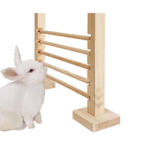 Rabbit Jump Toys -Natural Wood Hurdle Bar, Rabbit Jump Toys, Jump Obstacle Game | Rabbit Jump Bar, Activity Toys Set for Playful Training, Height Adjustable Multifunctional Small Animal Toys for Rabb von Lyricalist