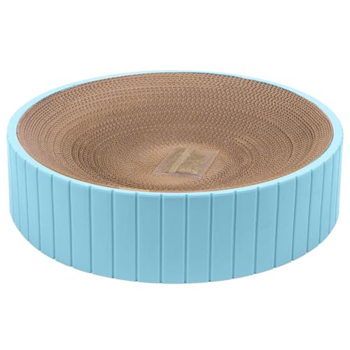 Round Cat Scratch Pad - Round Cat Scratching Pad, Corrugated Paper Cat Scratch Pad | Wear-Resistant Corrugated Scratch Pad for Cat Kitten Training Toy - Cat Training Toy Wear-Resistant Scratching Boa von Lyricalist