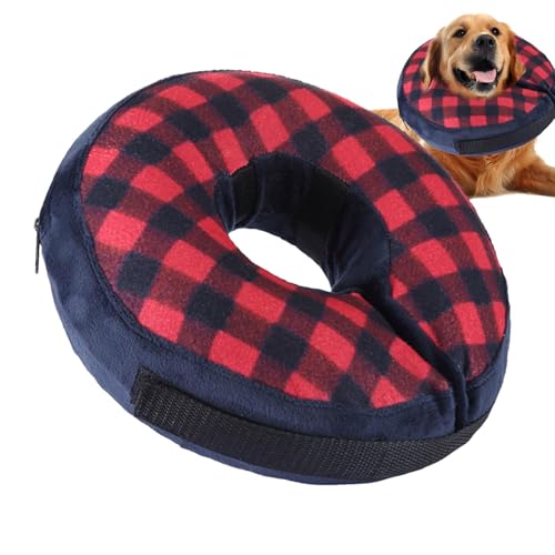 Weiches Halsband für Hunde,Donut Dog Cone | Aufblasbares Hunde-Donut-Halsband - Schutzhalsband, Haustierzubehör, lecksicheres Hundehalsband, Donut-Halsband für kleine, mittelgroße und große Hunde von Lyricalist