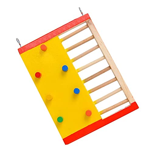 Hamster-Kletterleiter, Spielzeug, natürliches Holz, Haustier-Training, Käfig-Spielzeug, bunte Spielplattform für kleine Mäuse, Meerschweinchen, Chinchilla, Eichhörnchen, Zucker, Streifenhörnchen von M I A