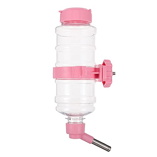 M I A 2cs rosa Kaninchen Wasserflasche hängender Wasserbrunnen automatische Trinkschüsseln Haustier Wasserspender für Häschen, Chinchilla, Meerschweinchen, Igel, Frettchen, 473 ml (Farbe: Rosa) von M I A