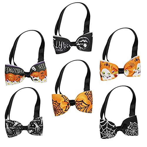 M I A 6 Stück Halloween Haustier Halsband Geist Haustier Halsband Katze Fliege Halsband Verstellbar Hundehalsband Haustier Kostüme für Hunde Katzen von M I A