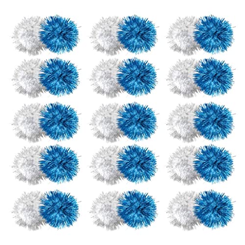 M I A 60 x glitzernde Bälle für Katzen, glitzernde Pompom-Bälle, Katzenspielzeug, Lametta-Bälle, Knisterbälle für Kätzchen, bunt (Farbe: bunt) von M I A