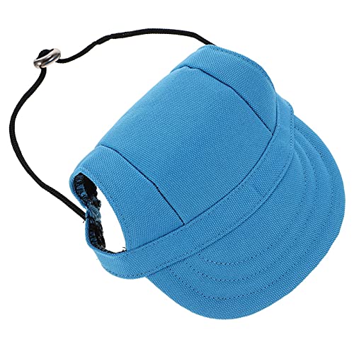 M I A Haustier-Sonnenschutzkappe für Hunde, Welpen, Baseballkappe für den Sommer, Farbe: Blau, Größe: L von M I A