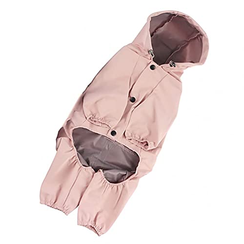 M I A Hunde-Kapuzenpullover, wasserdicht, verstellbar, Regenmantel, mit Kapuze, Zupf-Poncho für kleine bis große Hunde und Welpen, Pink (Farbe: Pink, Größe: XX-Large) von M I A