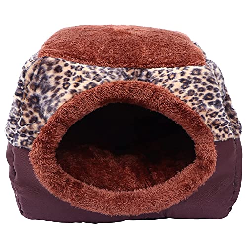 Pet House for Indoor Cats Stapelbare Katzenwürfel Katzenhaus mit abnehmbarem Kissen Decke Matte Knochenspielzeug Katze Kapsel Haus Supplies Kaffee von M I A