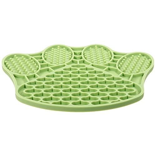 Pet Lick Pad Slow Feeder Peanut Butter Lick Pad Pet IQ Leckerlimatte Schnüffelmatte für Hunde Hundespielzeug Puzzle Spielzeug Blau (Farbe: Grün) von M I A