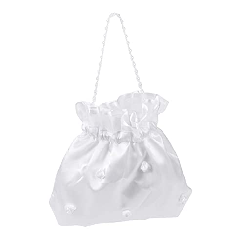 Satin-Braut-Geldbeutel, für die Braut, Brautjungfer, Blume, verzierte Tasche, Handtasche für Dollar Brautgeldbörse, Hochzeitsgeschenk von M I A