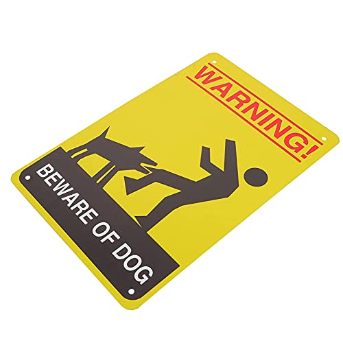 Warnschild mit Aufschrift "Beware of Dog", Warnschild aus Weißblech, für Zaun, Hof, Tür, Rasen, 30 cm x 20 cm x 0,03 cm, 2 Stück von M I A