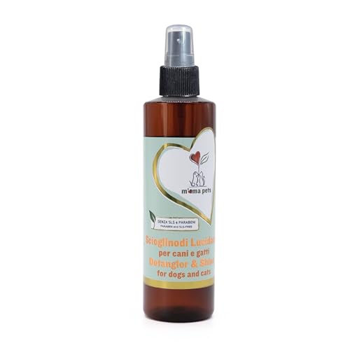 Mama Pets Lotion zum Entwirren mit Keratin für Hunde und Katzen mit allen Felltypen, effektive Entwirrungsbehandlung, die nicht fettet, für ein weiches und glänzendes Haar, 250 ml von M' MA PETS